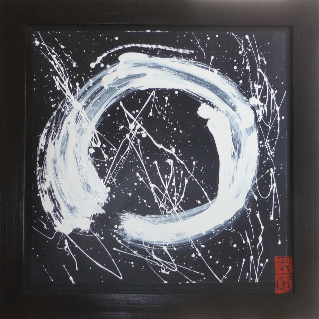 Geheimnisvolles Universum, 67 cm x 67 cm, Ölfarbe auf Leinwand, Rahmen: Buchenholz