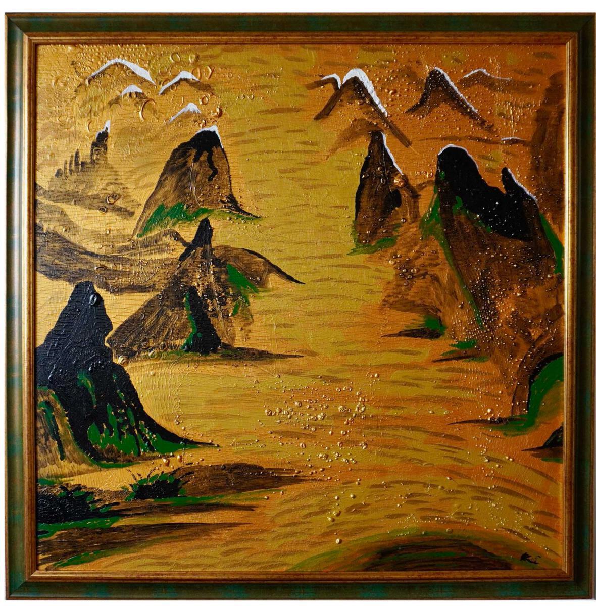 Schönheit des Geistes, Acryl auf Holz, 112 x 112 cm